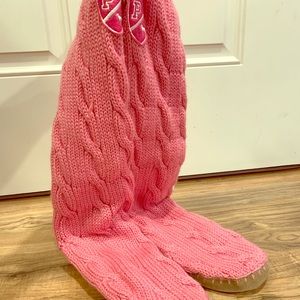 VS PINK knee high slipper moccasin